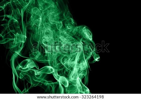 movement of smoke, Abstract green smoke on black background, smoke background,green ink background,green, beautiful color smoke
