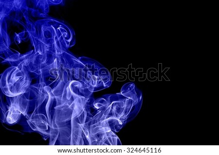 movement of blue smoke,Abstract blue smoke on black background, blue background,blue ink background,beautiful color smoke