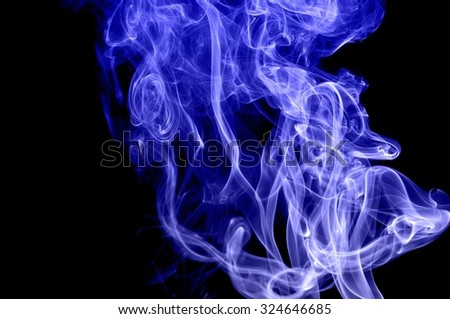 movement of blue smoke,Abstract blue smoke on black background, blue background,blue ink background,beautiful color smoke