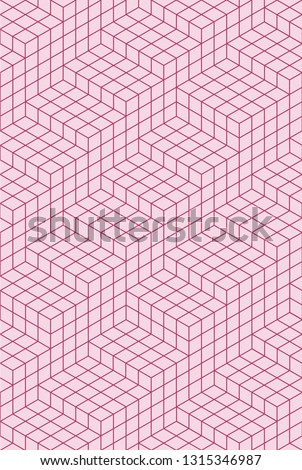 minimal aesthetic tiles / stair seamless illusion geometric neo pattern mono color
