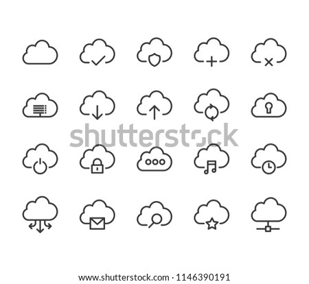 	
Simple Set of Computer Cloud Related Vector Line Icons. Contains such Icons as Data Synchronisation, Transfer, Cloud Settings and more. Editable Stroke. 48x48 Pixel Perfect. 