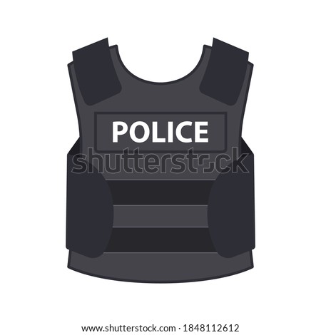 Police Bulletproof vest icon Vector Illustration