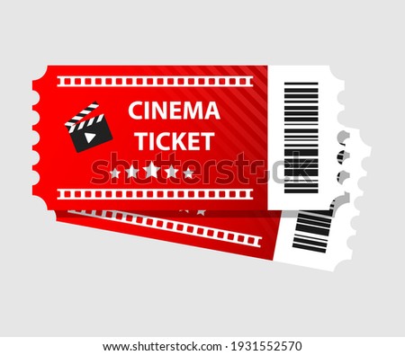 Red cinema tickets illustration Movie tickets