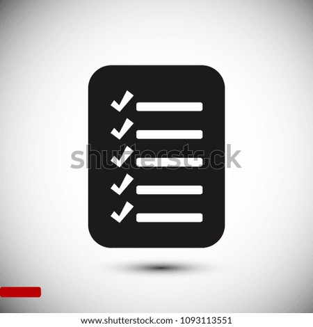 checklist icon, stock vector illustration flat design