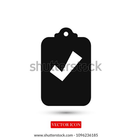 checklist icon, stock vector illustration flat design