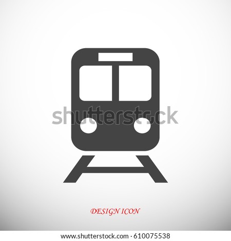 train icon, vector illustration. Flat design eps 10