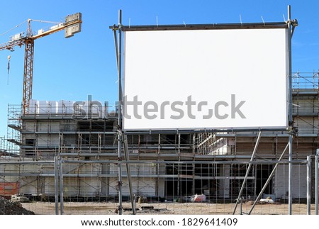 Similar – Image, Stock Photo Construction site barriers and footpath