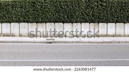 Similar – Image, Stock Photo View from fence of red container stacked. Container logistics. Cargo and shipping. Import and export logistics business. Container freight station. Logistic industry. Container for truck transport.