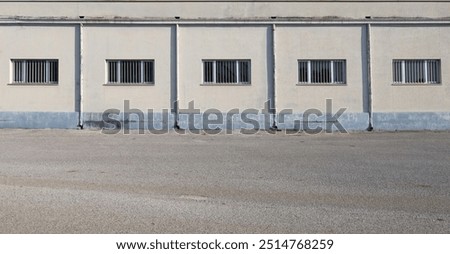 Similar – Foto Bild Blick aus vergittertem Fenster ins Grüne, Keller oder Gefängnis