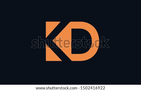 KD or DK and D or K abstract  monogram letter mark vector logo template Stock fotó © 