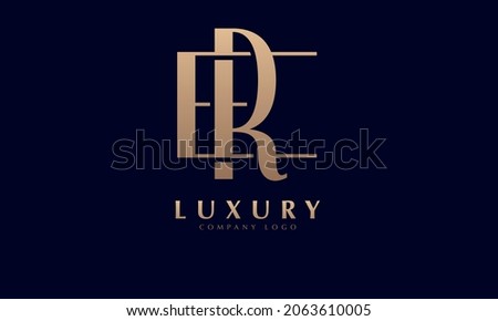 Alphabet RE or EA luxury initial letters brand monogram logo template Imagine de stoc © 
