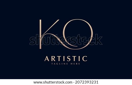 Alphabet KO or OK illustration monogram vector logo template Stock fotó © 