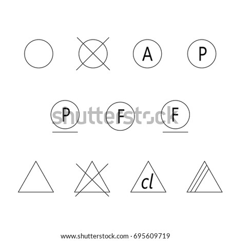 Laundry symbols. Vector. icons set. Design elements on white background. logo. symbol