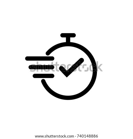 Time icon. Fast time vector icon. Deadline icon.