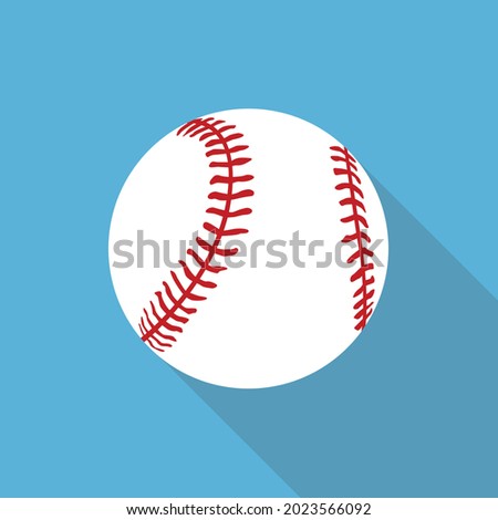 Vector baseball closeup isolated on background with shadow. Design template in EPS10.