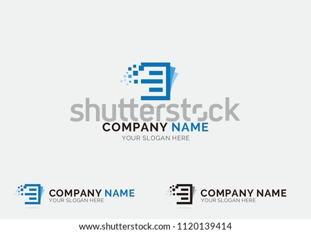 Paper document logo vector for software agency, software house, printing service, software developer, accounting, finance company, banking, bookstore, book publishers.