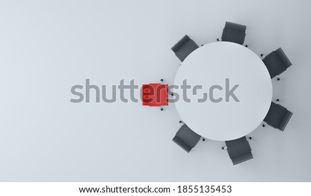 Similar – Image, Stock Photo Chair rows Business Speech