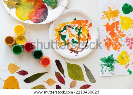 Similar – Image, Stock Photo Painted hands lying on apron