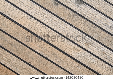 Wooden floor on a ship