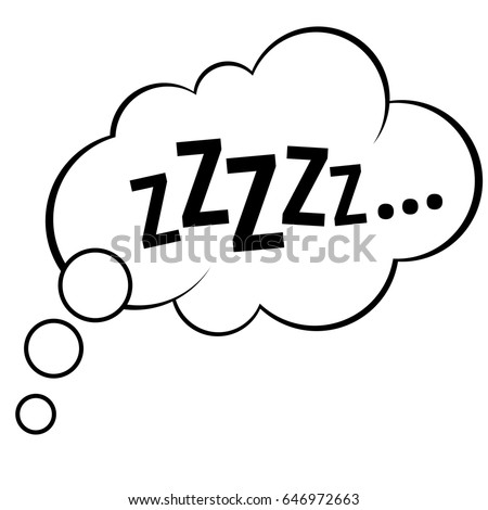 Sleep comic bubble zzz vector illustration