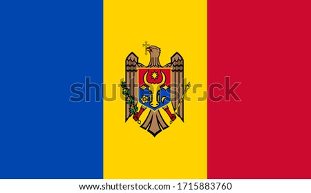 close up flag of Moldova