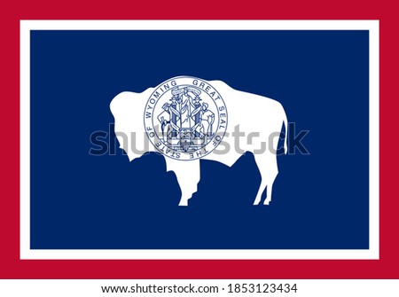 flag of USA state Wyoming