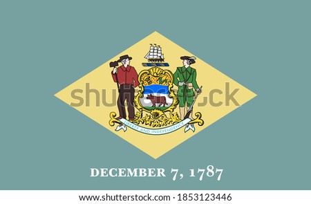 flag of USA state Delaware