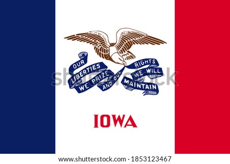 flag of USA state Iowa