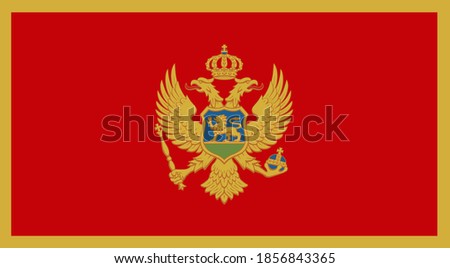 close up flag of Montenegro