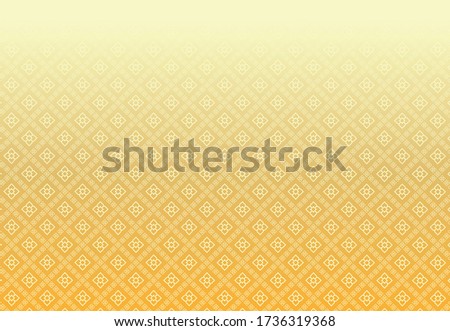 Golden Thai pattern on a white background, wall decoration pattern in Thai temples. vector illustration