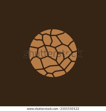 circle shape drought dry soil logo design vector graphic symbol icon sign illustration creative idea Foto stock © 