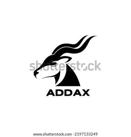 addax head logo design vector
