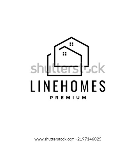 minimalist home neighbor logo design