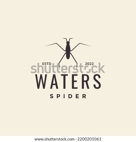 insect water spider hipster logo