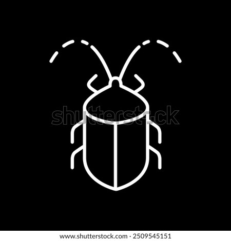 insect mascot beetle line logo design vector