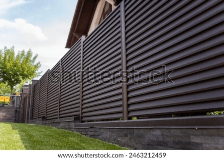 Similar – Image, Stock Photo Fence made of galvanized steel mesh.