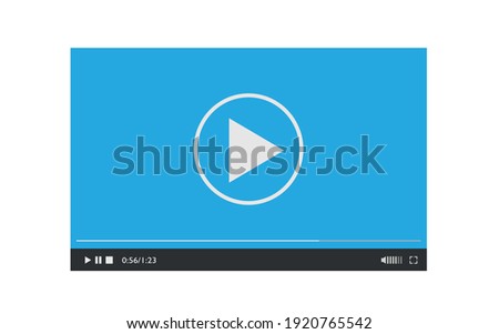 Media player design template for web and mobile apps flat style. Vector illustration