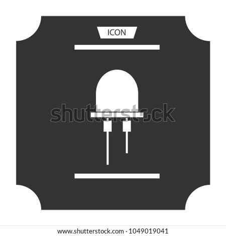 Led icon vector, light emitting diode icon vector isolated on background.