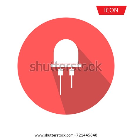 Led icon vector, light emitting diode icon vector isolated on background.