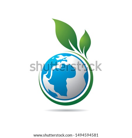 Ecology symbol vector icon illustration