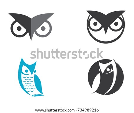 Owl logo template vector icon illustration design