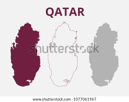 Qatar map vector
