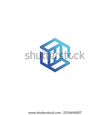 logo icon design initial H square technology