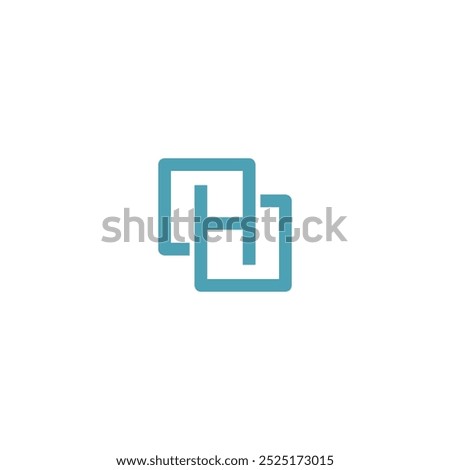 H square illusion technology vector design logo