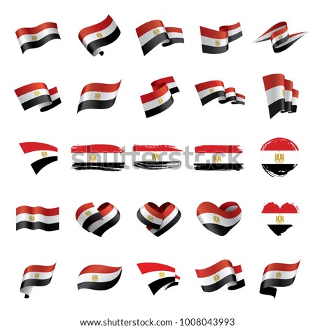 Egypt flag, vector illustration