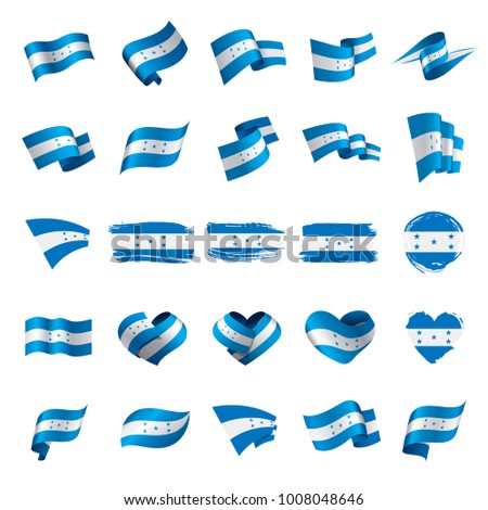 Honduras flag, vector illustration