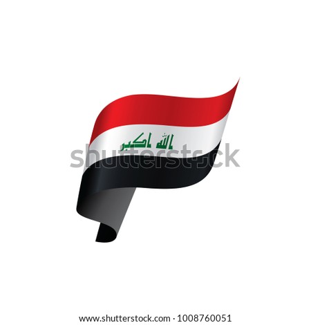 Iraqi flag, vector illustration