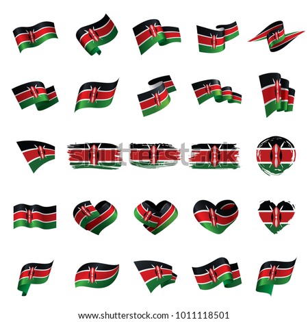 Kenya flag, vector illustration