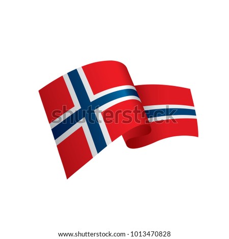 Norway flag, vector illustration