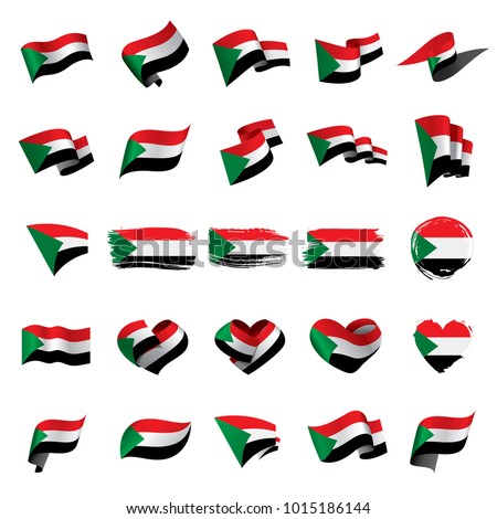 Sudan flag, vector illustration